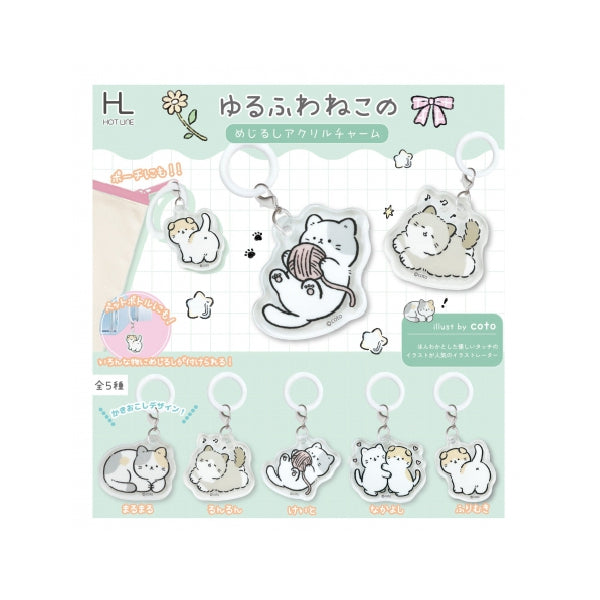 Cat Sign Acrylic Charms (Set of 5) 貓 扭蛋