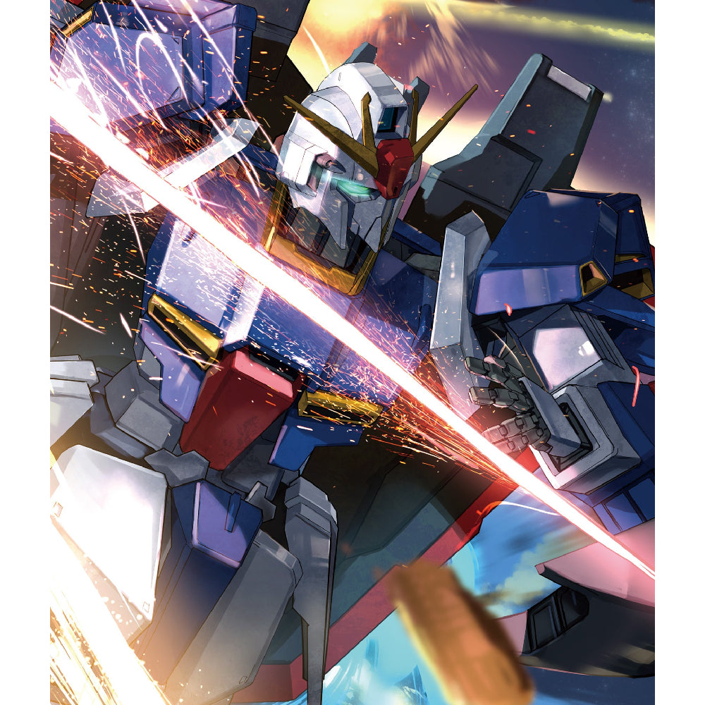 Robot in space with a colorful background