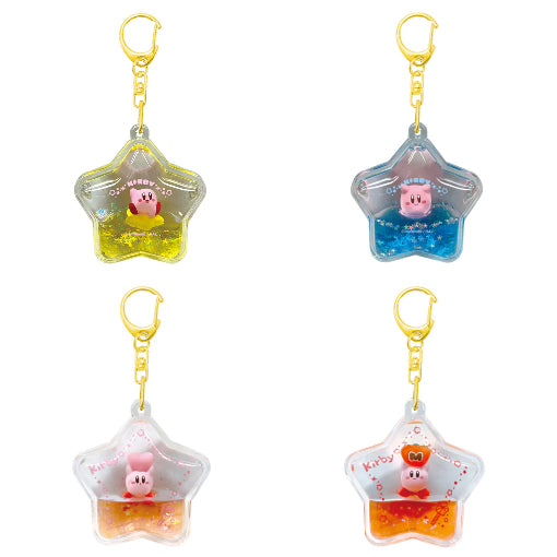 Liquid Filled Floating Star-shaped Keychain (4 variants) 星之 卡比