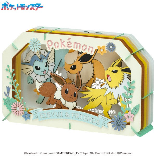 PT-L73 PAPER THEATER Pokemon - Eevee, Vaporeon, Jolteon, Flareon 寵物小精靈 寶可夢 紙劇場 水 雷 火 伊貝