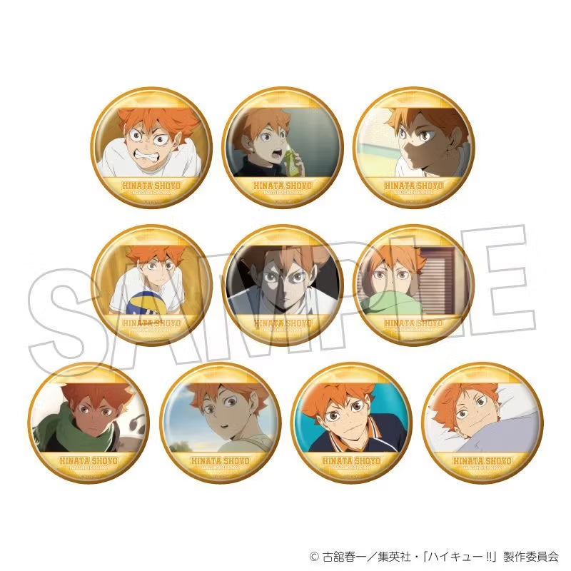 Haikyu!! Trading Can Badge Hinata Shoyo (set of 10) 排球少年 日向翔陽 襟章