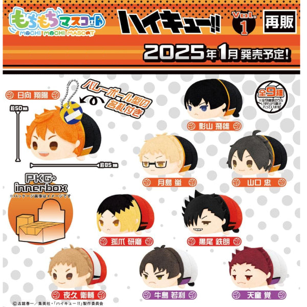 Mochimochi Mascot Haikyu!! Vol.1 (Set of 9) 排球少年 吊飾 鎖匙扣