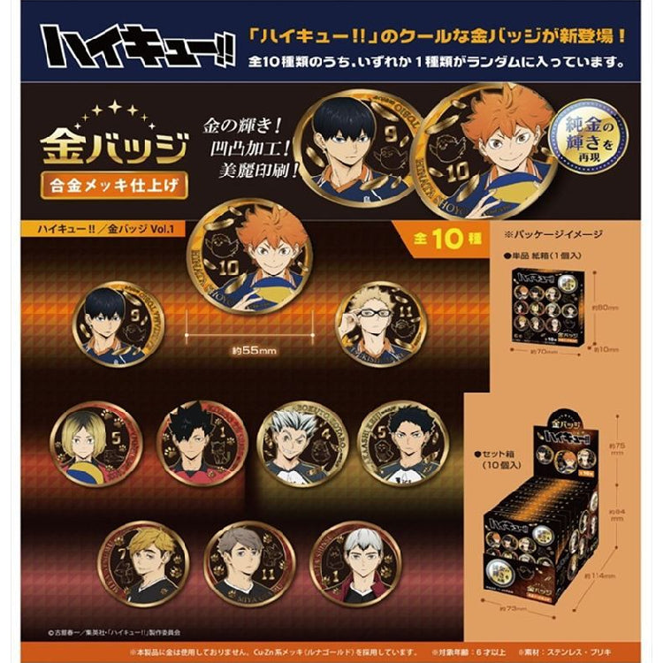 Haikyuu Golden Trading Badge Vol. 1 (set of 10) 排球少年 襟章