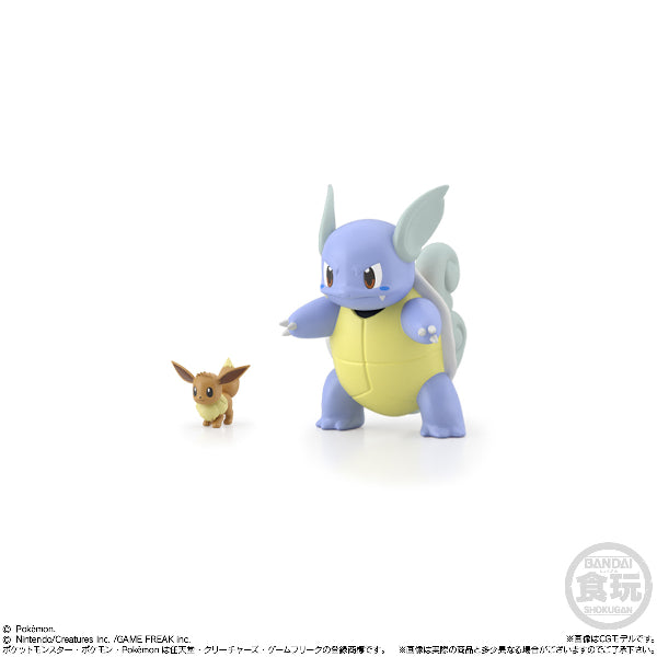 POKEMON SCALE WORLD KANTO REGION EEVEE & WARTORTLE 寵物小精靈 寶可夢 伊貝 卡美龜