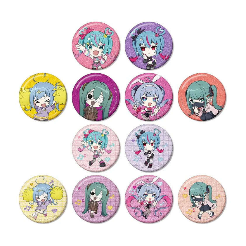OTOIRO Chibi Character Art by Rozuki Trading Glitter Pin Badges - Decomik LIVE starring Hatsune Miku Hello Produced by DECO*27 (box of 12) 初音 未來