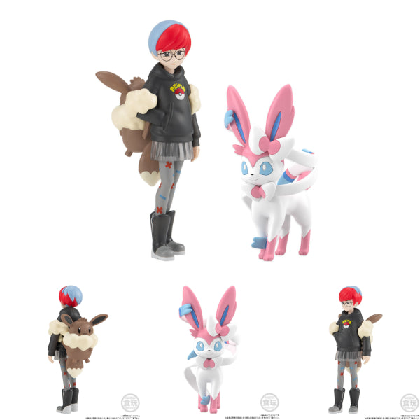 POKEMON SCALE WORLD PALDEA REGION PENNY & SYLVEON W/O GUM  寵物小精靈 寶可夢  牡丹 仙子伊貝 帕底亞地區