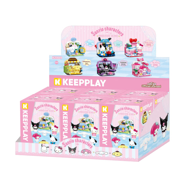 Qman - Sanrio characters - Have Fun at Home (set of 6) 積木 花車巡游 肉桂狗 布甸狗 可羅米 PC狗