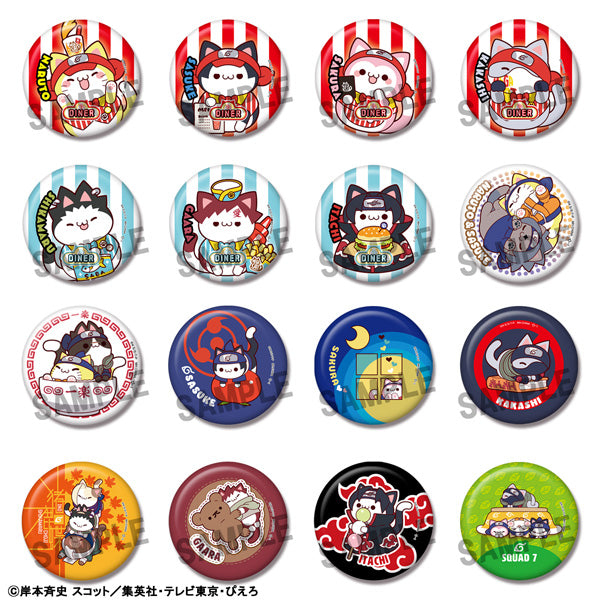 MEGA CAT PROJECT Nyaruto！Metal Badge Collection (Set of 16) (2025 Dec resale ver.) 火影忍者 貓