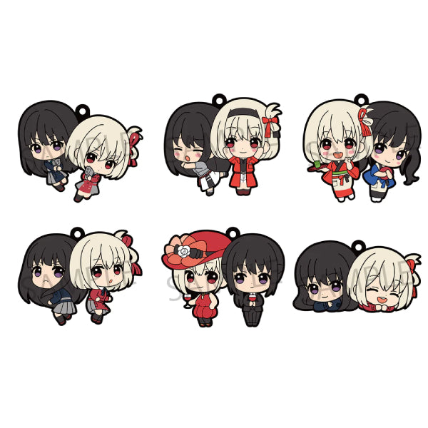 Rubber Mascot Buddycolle Lycoris Recoil (set of 6) 莉可麗絲 鎖匙扣 吊飾 掛飾 錦木千束 井之上瀧奈
