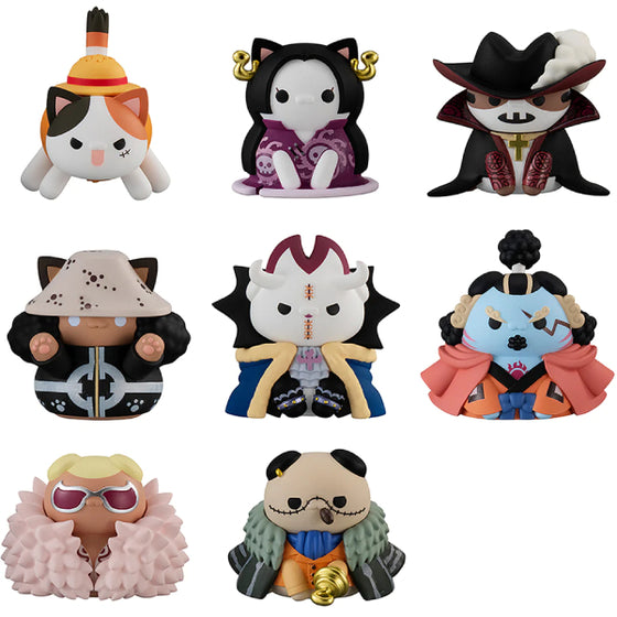 MEGA CAT PROJECT ONE PIECE Nyan Piece Nyan！Ver. Luffy ＆ the Seven Warlords of the Sea (set of 8) 海賊王 路飛 王下七武海喵