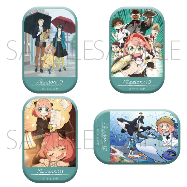 SPY x FAMILY Square Can Badge MISSION 9 - 12 間諜家家酒 (4 variants)
