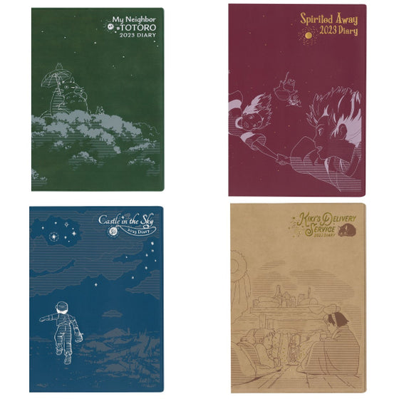 2023 Schedule Book (Large Format) Ghibli series (OTR-07 My Neighbor Totoro / OCR-02 Spirited Away / OLR-04 Sky Castle Laputa / OMR-07 Witch's Takkyubin) 吉卜力 龍貓 千與千尋 天空之城 魔女宅急便