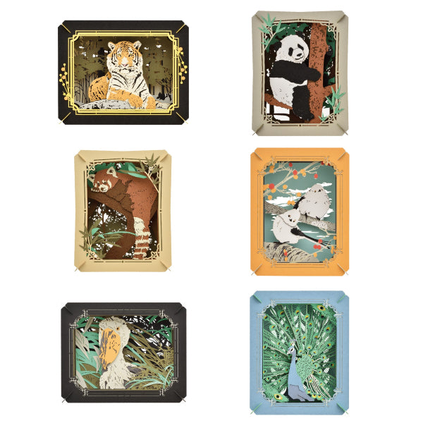 PAPER THEATER Animal series (Tora (Tiger) / Panda / Red Panda / Shimaenaga / Shoebill / Peacock)