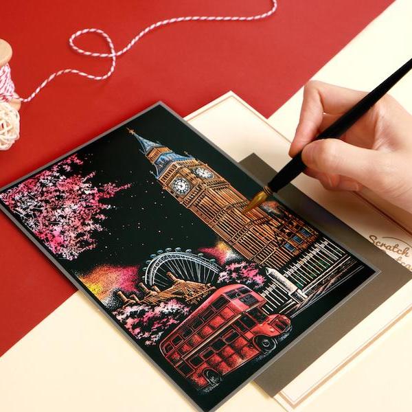 Scratch Postcard - Cherry Blossom 1Pc_Art, Fun :)_LAGO - Up-Next