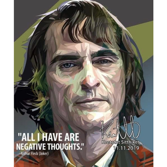 Pop Art Wall Decoration Drawing (The Joker Arthur Reck - All I have are)