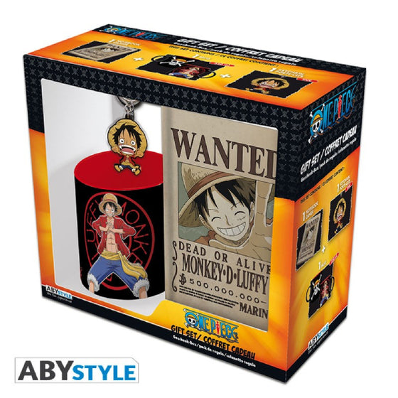 ONE PIECE - Gift Set - "Luffy" - Mug (ABYMUG410) + PVC Keychain (ABYKEY037) + A6 Pocket Notebook