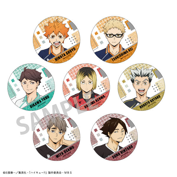 Haikyuu!! Trading Glitter Tin Badge A (set of 7) 排球少年 襟章