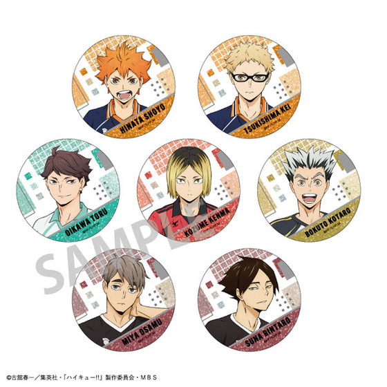 Haikyuu!! Trading Glitter Tin Badge A (set of 7) 排球少年 襟章