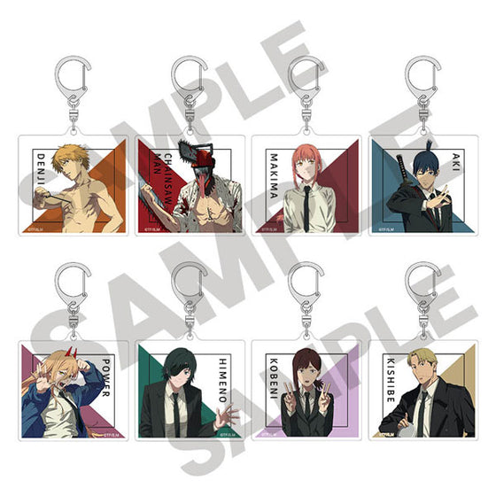 Chainsaw Man Trading Acrylic Keychain (set of 8) 鏈鋸人 電鋸人 淀治 電次 帕瓦 早川秋 瑪奇瑪 真紀真 姫野 小紅 岸邊 鎖匙扣 掛飾 吊飾