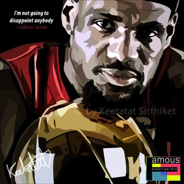 Pop Art Poster Wall Decoration Drawing NBA LeBron James Championship