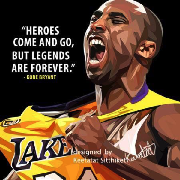 Pop Art Poster Wall Decoration Drawing NBA Kobe Bryant Heroes | Decor Home