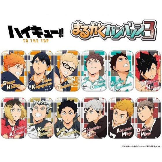 Haikyu !! TO THE TOP Marukaku Can Badge 3 (1 BOX 12 packs)