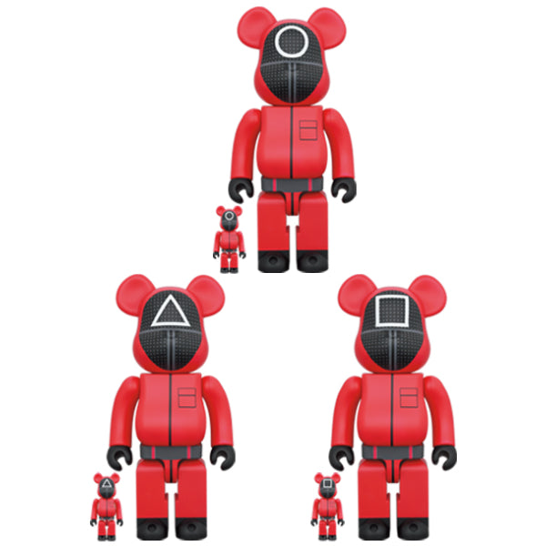 BE@RBRICK SQUID GAME (Squid Game) GUARD (100% & 400%) (○ / △ / □) 魷魚遊戲