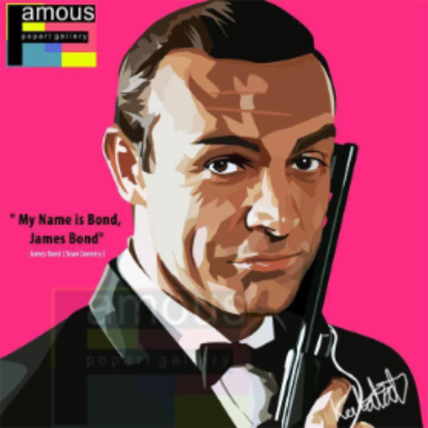 Pop Art Wall Decoration Drawing (James Bond - Sean Connery) 007 占士邦 辛·康納利