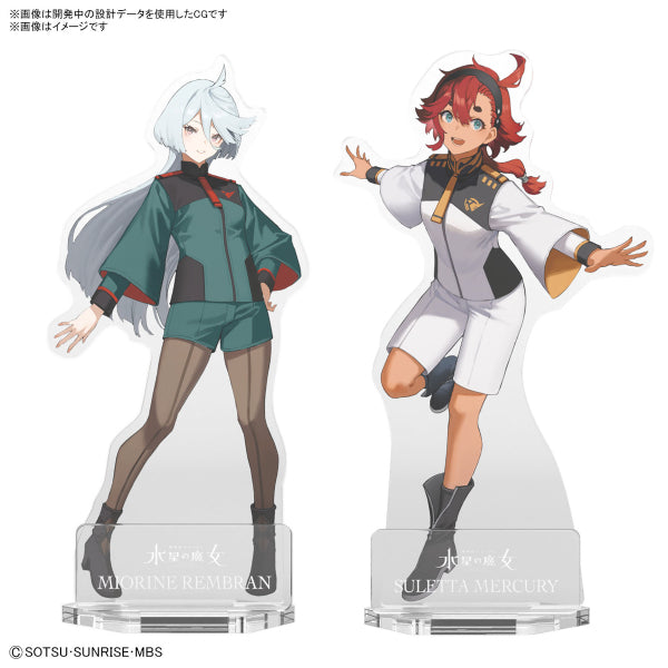 GUNPLA PACKAGE ART ACRYLIC STAND MOBILE SUIT GUNDAM THE WITCH FROM MERCURY (set of 2) 機動戰士 高達 水星的魔女 立牌