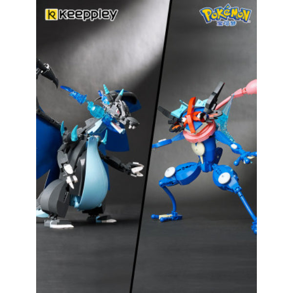 Qman - Pokemon (Ash-Greninja / Mega Charizard X) 寵物小精靈 寶可夢 積木 甲賀忍蛙 噴火龍