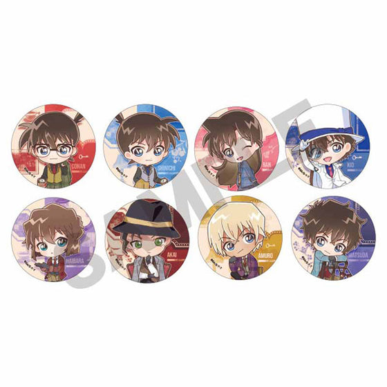 Detective Conan Trading Tin Badge Mini Chara British Style (set of 8) 名偵探柯南