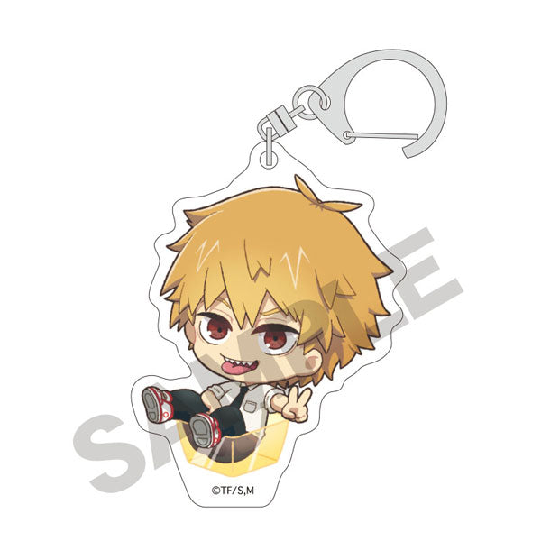 Chainsaw Man Trading Acrylic Key Ring Hakosupo (set of 8) 鏈鋸人 電鋸人 淀治 電次 波奇塔 帕瓦 早川秋 瑪奇瑪 真紀真 姫野 小紅 鎖匙扣 掛飾 吊飾