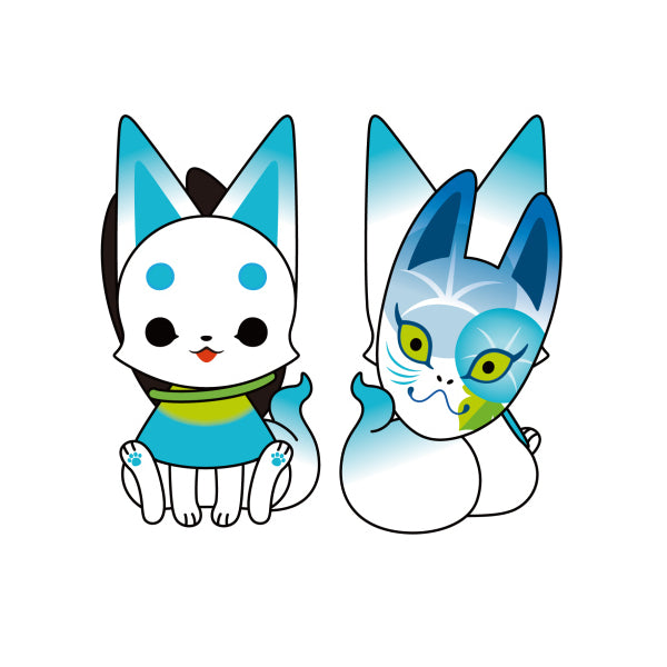 Flower color kogitsune mascot (Set of 6)