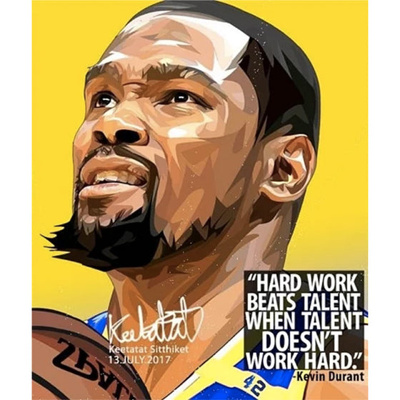 Pop Art Poster Wall Decoration Drawing NBA Kevin Durant Warriors