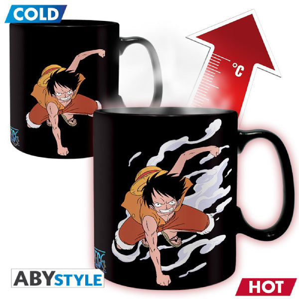 ONE PIECE - Mug Heat Change - 460 ml - Luffy & Ace 海賊王 路飛 艾斯 杯