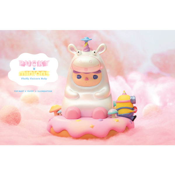 Pop Mart - Fluffy Unicorn Baby Pucky x Minions Figure (14.3cm)