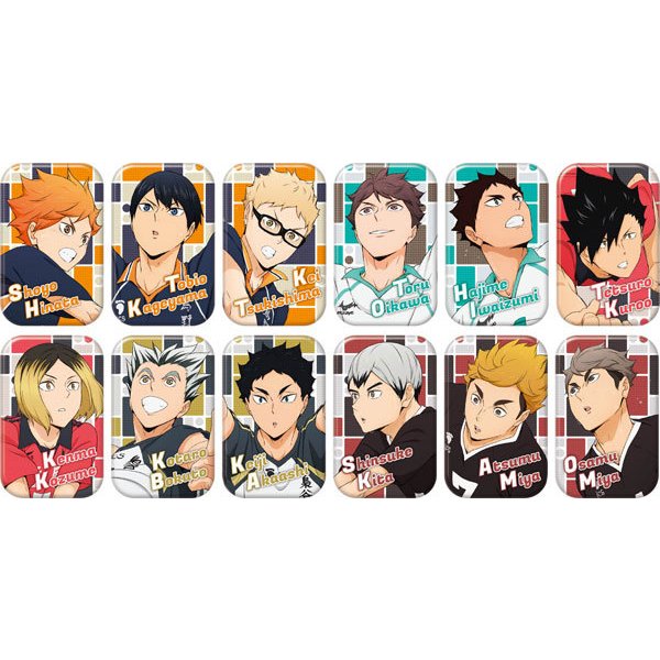 Haikyu !! TO THE TOP Marukaku Can Badge 3 (1 BOX 12 packs)
