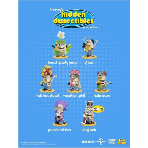 Freeny's Hidden Dissectibles Minions Series 01 - Vacay Edition (box of 6) 迷你兵團 半解剖