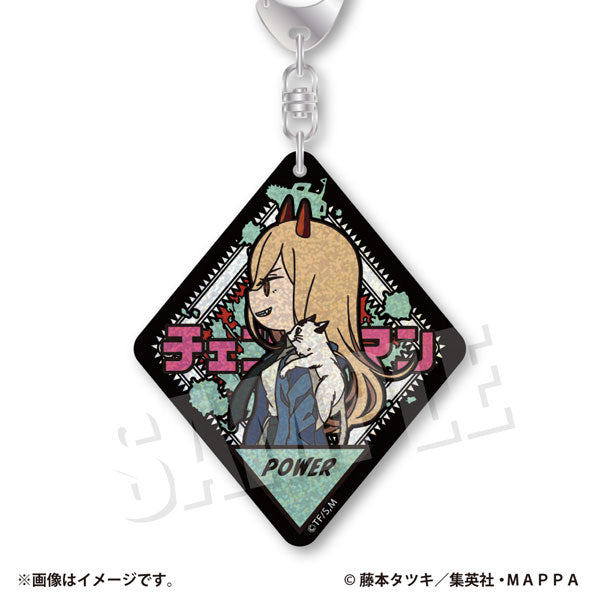 VETCOLO Chainsaw Man Glitter Acrylic Keychain (8 variants) 鏈鋸人 電鋸人 淀治 電次 帕瓦 早川秋 姬野 瑪奇瑪 真紀真 小紅