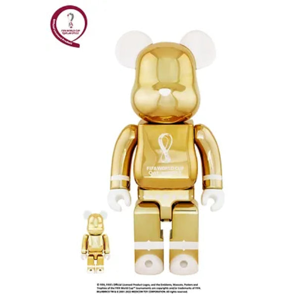 BE@RBRICK OFFICIAL LICENSED PRODUCT OF FIFA WORLD CUP QATAR 2022 GOLD (100% & 400% / 1000%) 世界盃 足球
