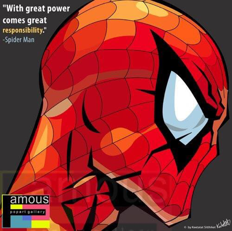 Drawing (Spider-Man With great power) Pop Art Wall Decoration Poster Drawing - Up-Next HK