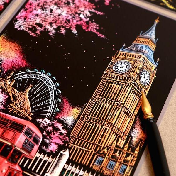 Scratch Postcard - Cherry Blossom 1Pc_Art, Fun :)_LAGO - Up-Next