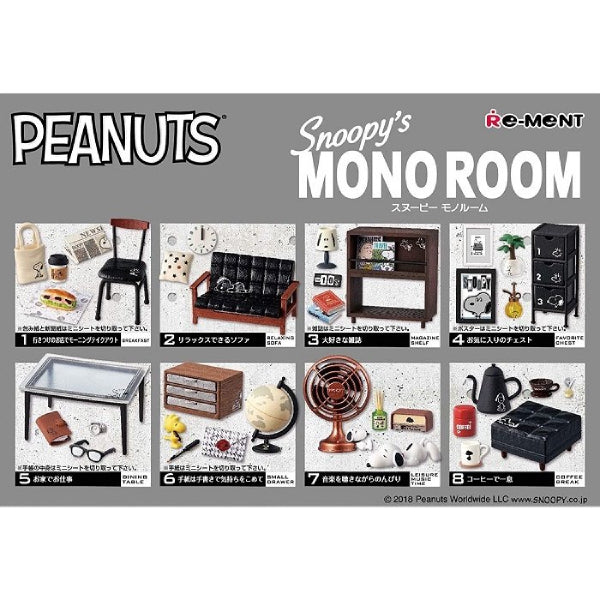 RE-MENT - SNOOPY's Mono Room (set of 8)
