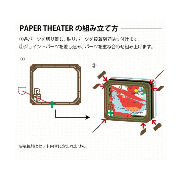 PAPER THEATER PT-064 Ghibli Porco Rosso - From above the Adriatic Sea