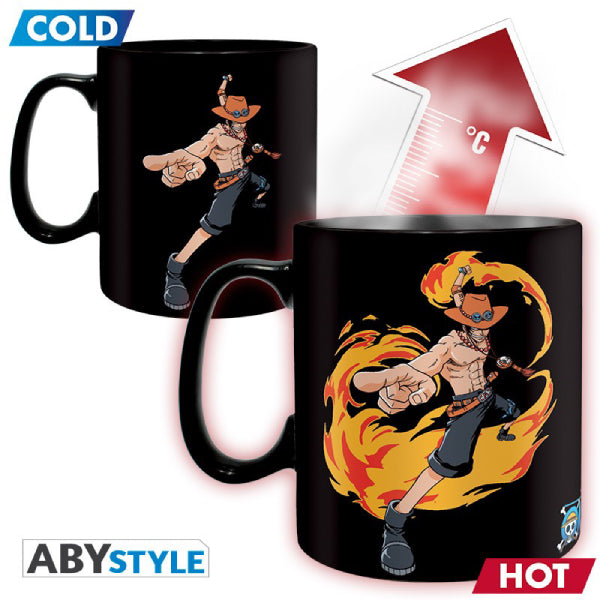 ONE PIECE - Mug Heat Change - 460 ml - Luffy & Ace 海賊王 路飛 艾斯 杯