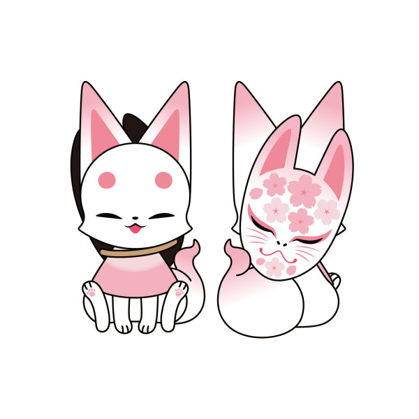 Flower color kogitsune mascot (Set of 6)