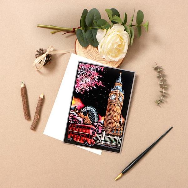 Scratch Postcard - Cherry Blossom 1Pc_Art, Fun :)_LAGO - Up-Next