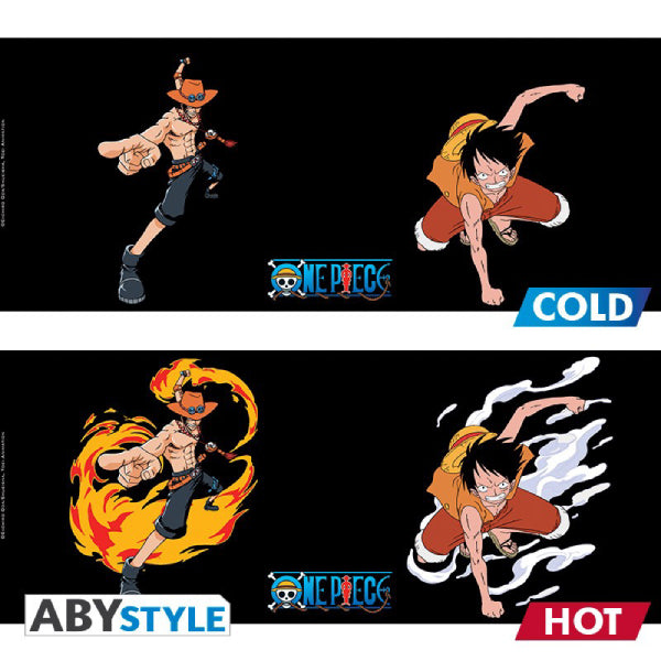 ONE PIECE - Mug Heat Change - 460 ml - Luffy & Ace 海賊王 路飛 艾斯 杯