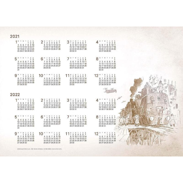 2021 Schedule Diary (Large Format) - Ghibli Laputa Castle in the Sky OLR-02