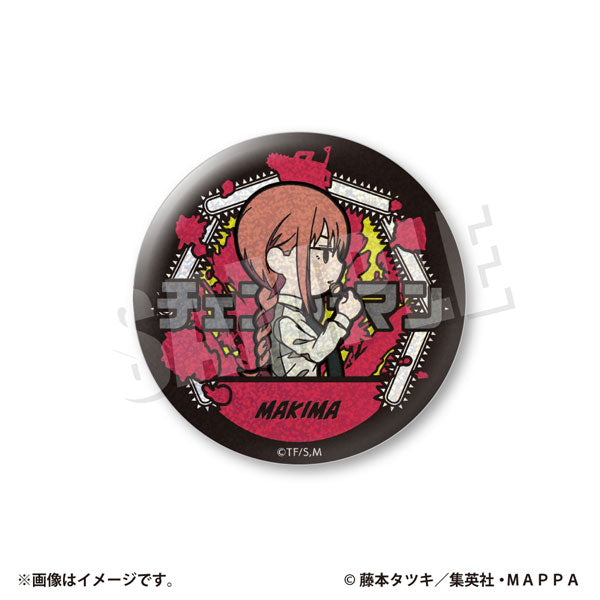 VETCOLO Chainsaw Man Glitter Can badge (8 variants) 鏈鋸人 電鋸人 淀治 電次 帕瓦 早川秋 姬野 瑪奇瑪 真紀真 小紅